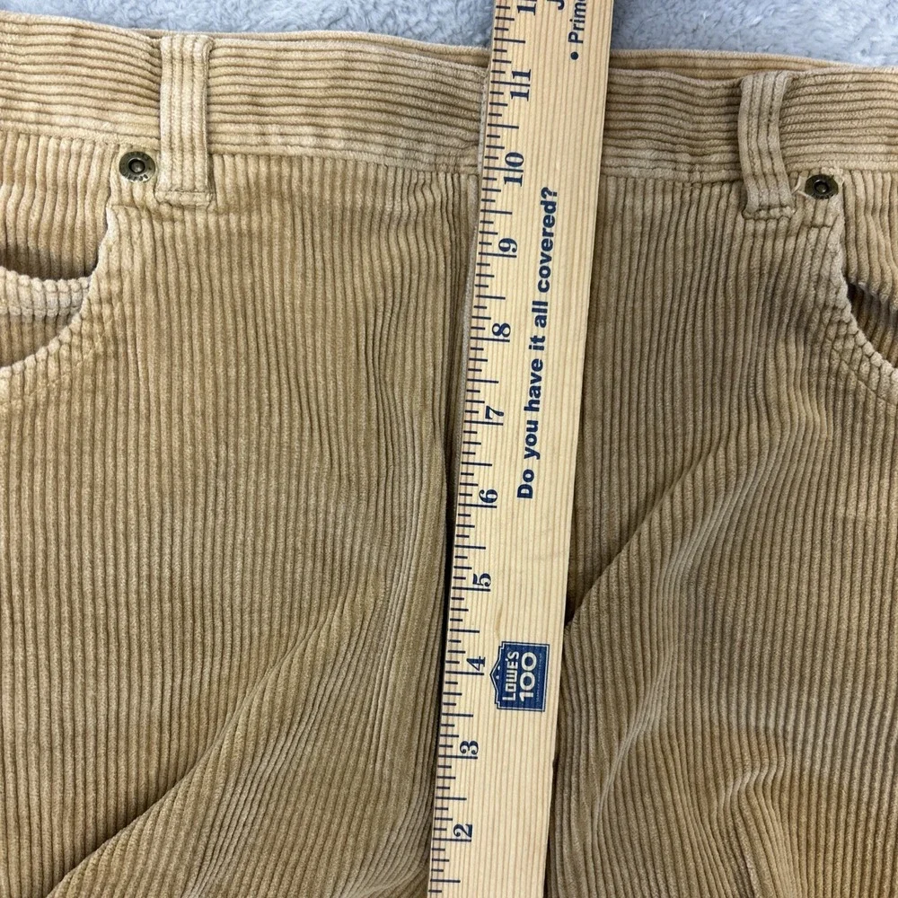 Women's Size 12 Wide Leg Corduroy Pants Tan Jones New York‎ Sport Classic
